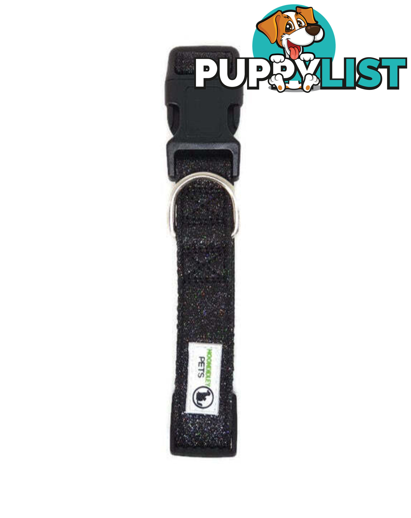 Bling Glitter Overlay Nylon Collar - Breakaway Buckle - Moondidley Pets - MDPCOLBLIMTUR