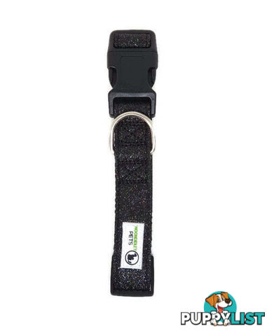 Bling Glitter Overlay Nylon Collar - Breakaway Buckle - Moondidley Pets - MDPCOLBLIMTUR
