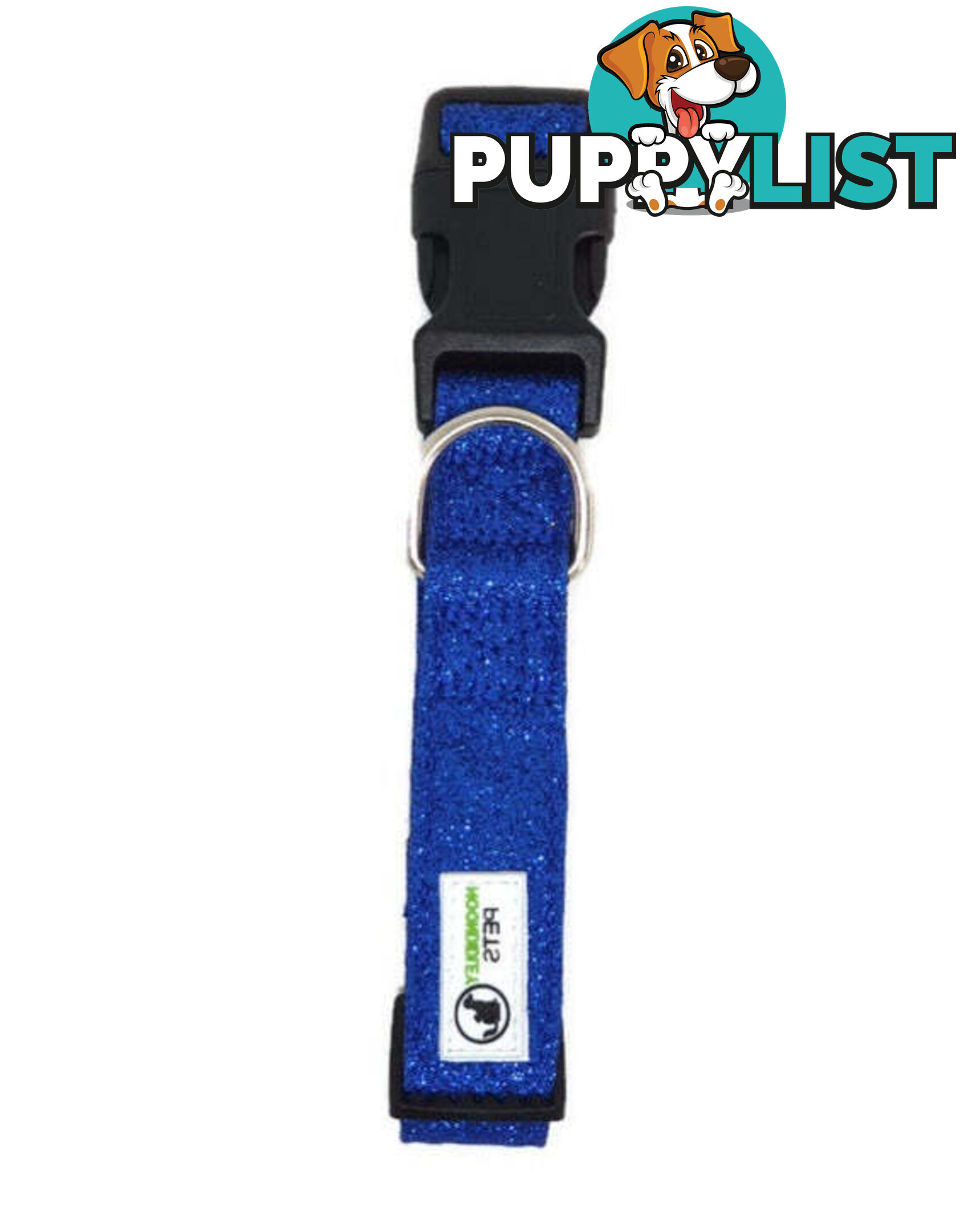 Bling Glitter Overlay Nylon Collar - Breakaway Buckle - Moondidley Pets - MDPCOLBLIMTUR