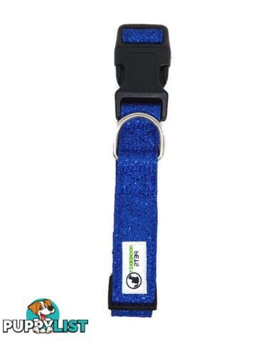 Bling Glitter Overlay Nylon Collar - Breakaway Buckle - Moondidley Pets - MDPCOLBLIMTUR