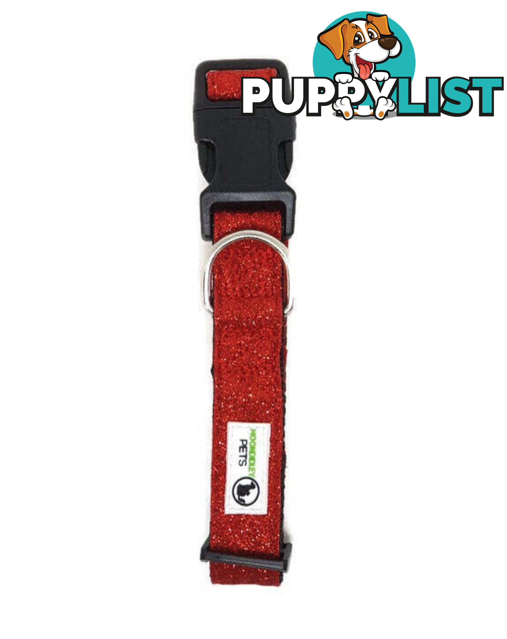 Bling Glitter Overlay Nylon Collar - Breakaway Buckle - Moondidley Pets - MDPCOLBLIMTUR