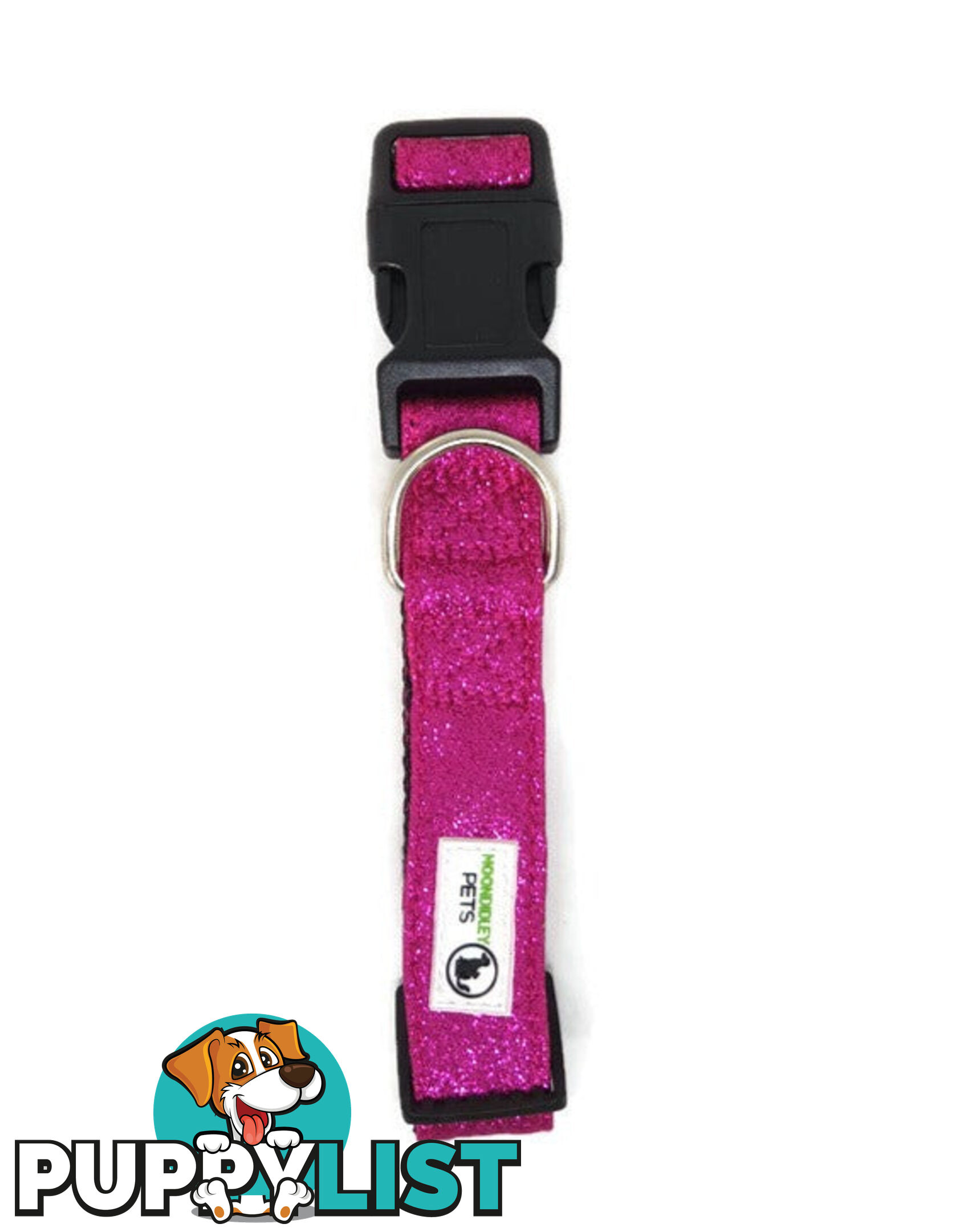 Bling Glitter Overlay Nylon Collar - Breakaway Buckle - Moondidley Pets - MDPCOLBLIMTUR