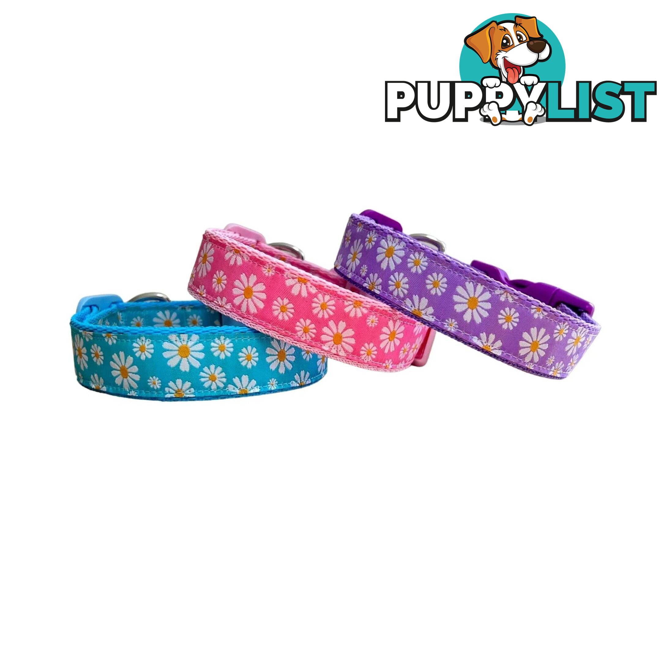 Daisy Dog Collar -  Hand Made by The Bark Side - TBSDAIMLAV
