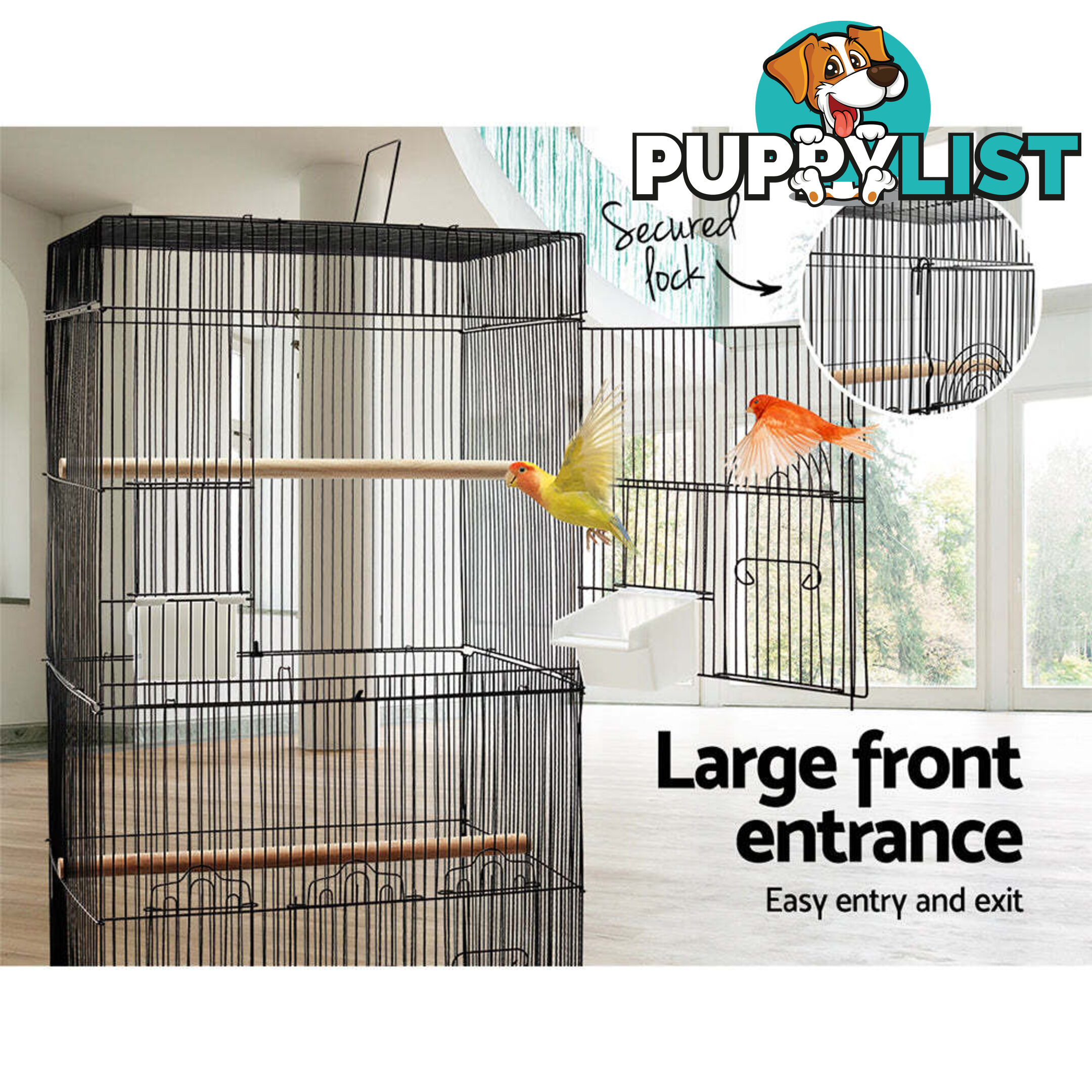 i.Pet Bird Cage 88cm Large Aviary - PET-BIRDCAGE-H3121