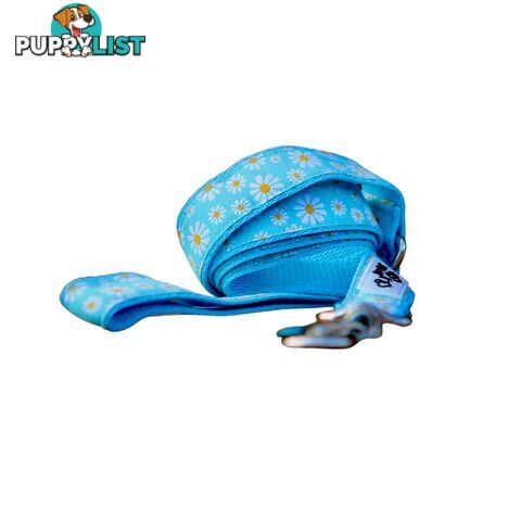 Daisy Dog Lead / Dog Leash - Hand Made by The Bark Side - TBSLDDAIBLU201.8