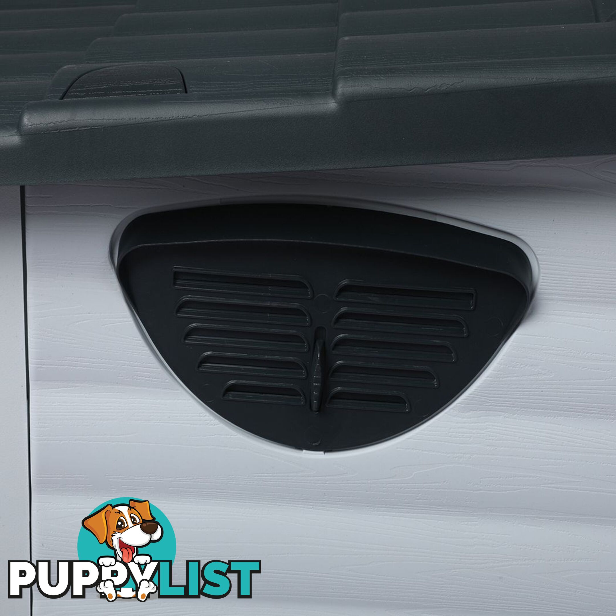 Dog Kennel Outdoor Indoor Pet Plastic Garden House Weatherproof Outside PaWz - WB-PT1080-L-GY