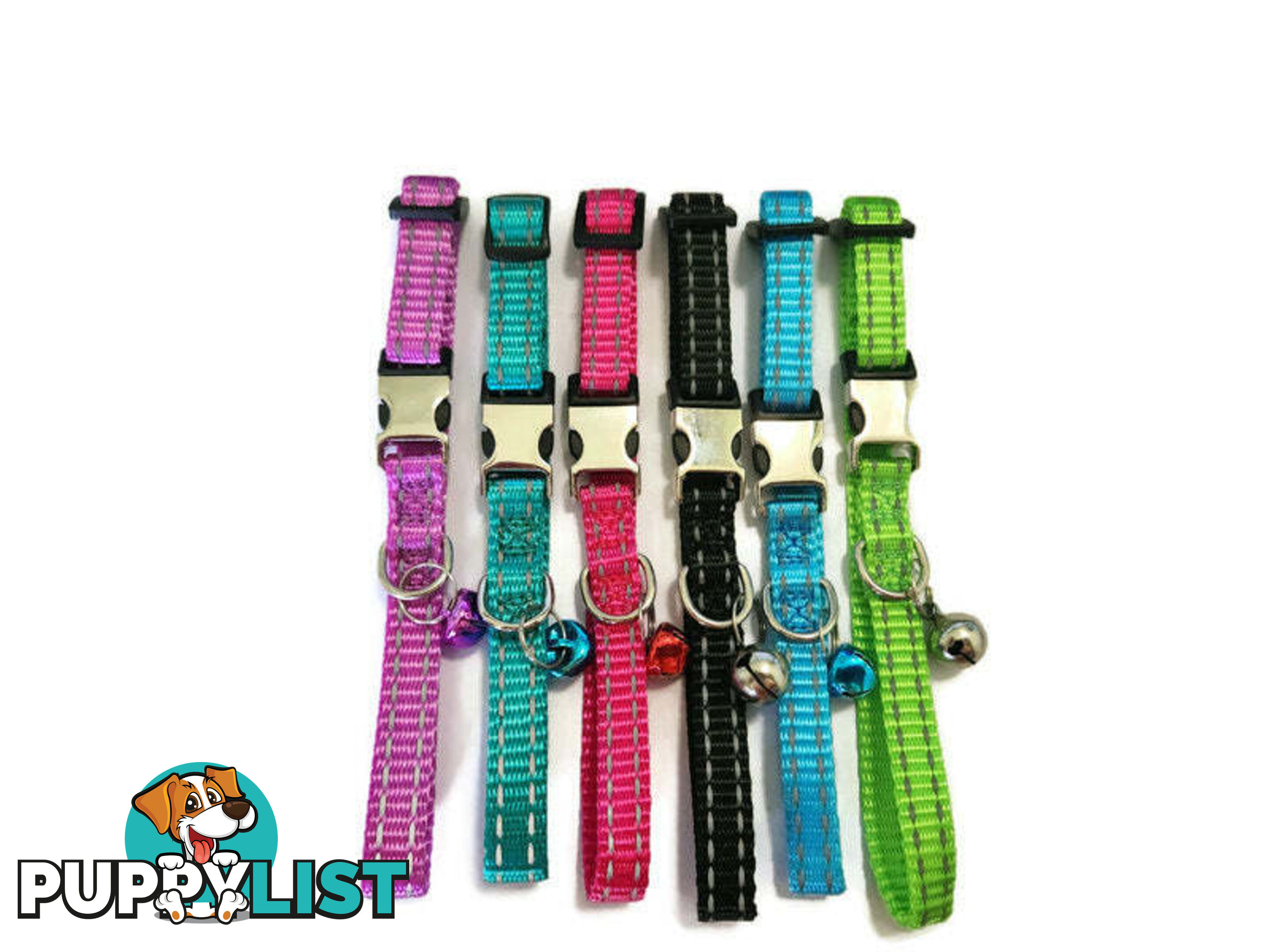 Cat/Puppy Collar Reflective - Moondidley Pets - MDPCOLCATREFGRN