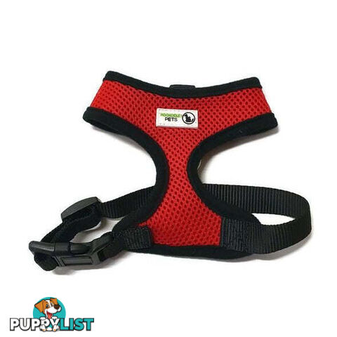 Pet Harness Soft Air Mesh Padded Adjustable  - Moondidley Pets - MDPHARMESXLBLK