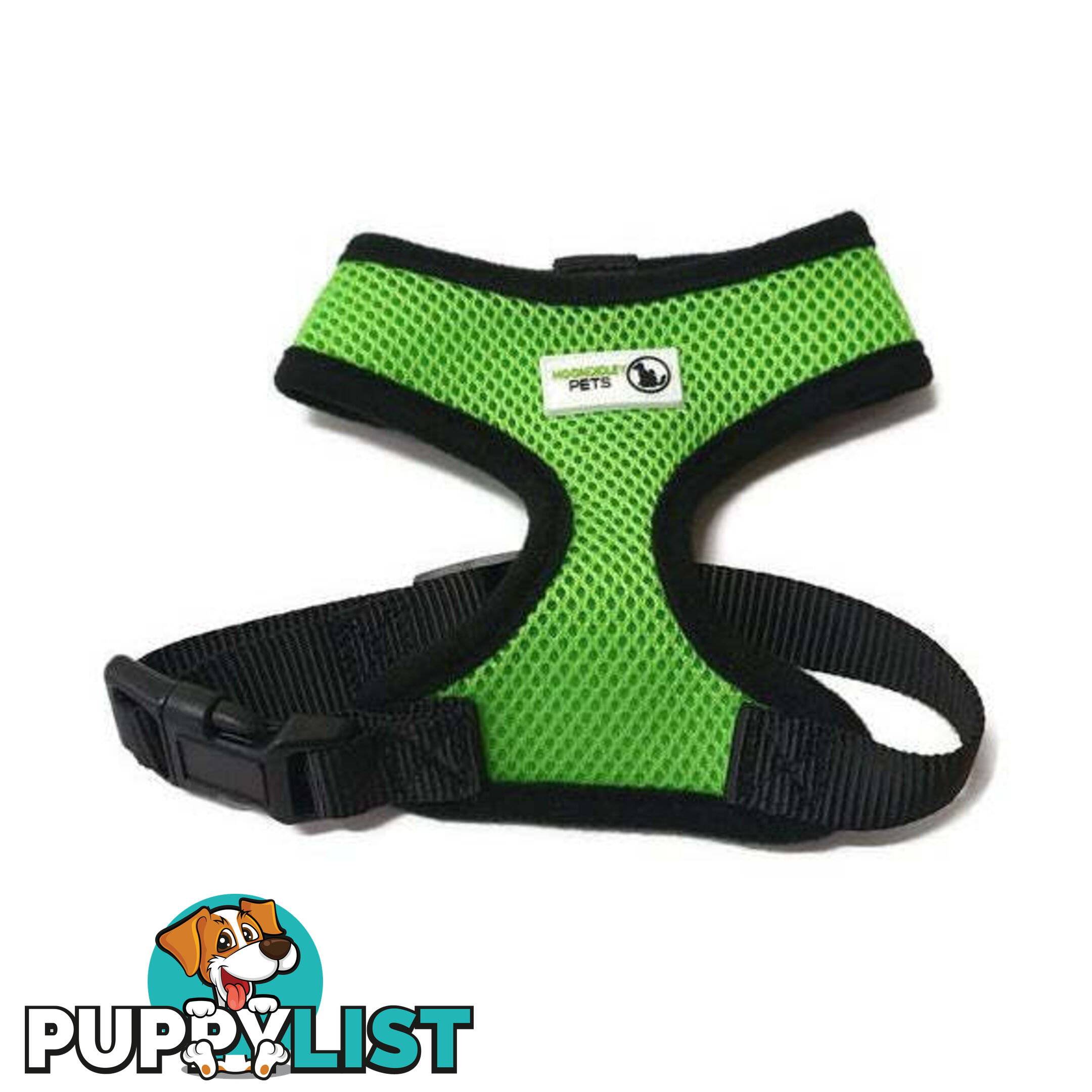 Pet Harness Soft Air Mesh Padded Adjustable  - Moondidley Pets - MDPHARMESXLBLK