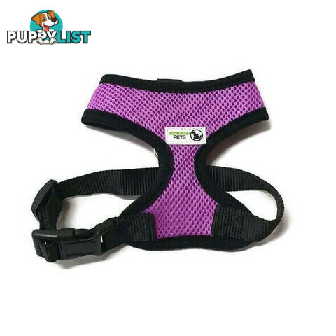 Pet Harness Soft Air Mesh Padded Adjustable  - Moondidley Pets - MDPHARMESXLBLK