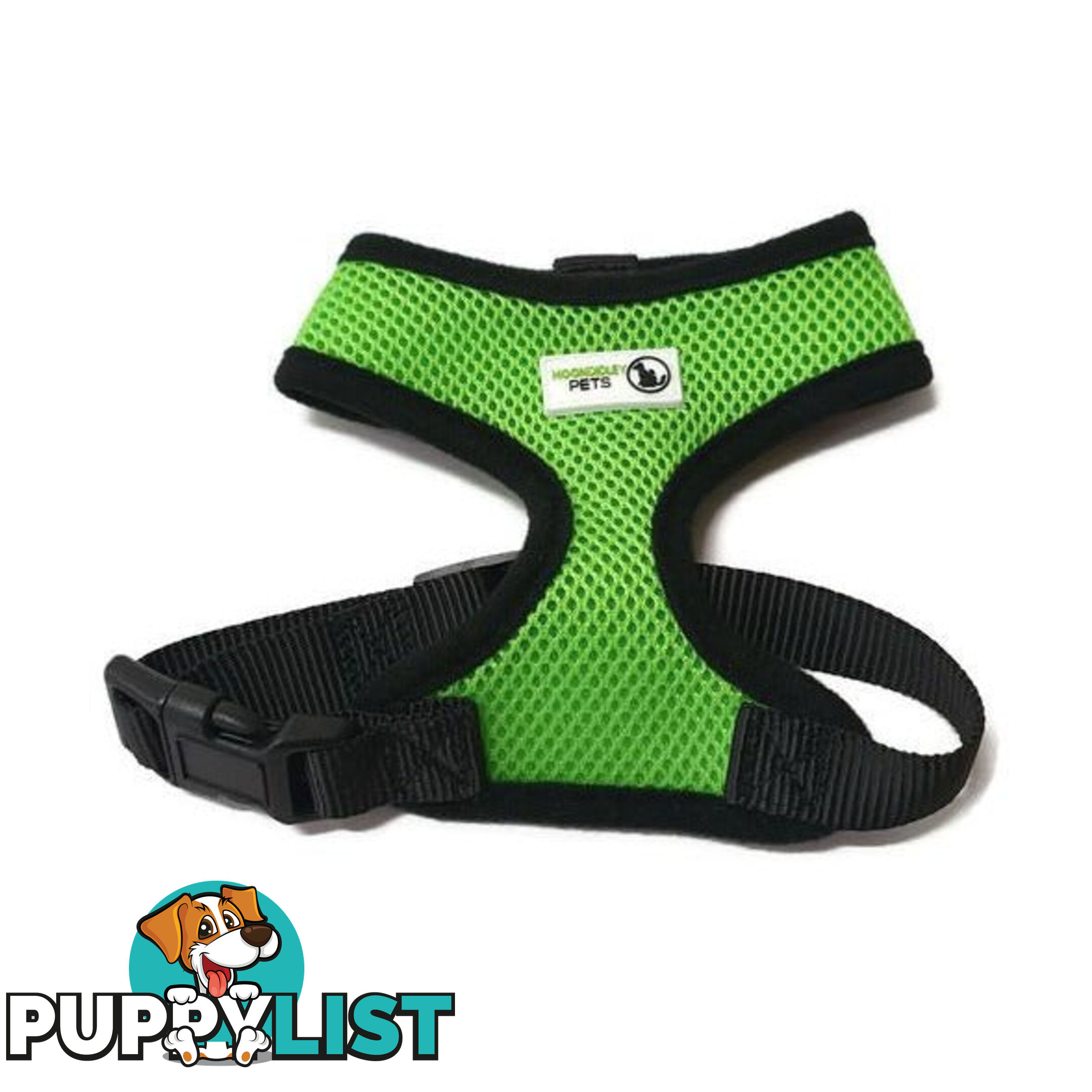 Pet Harness Soft Air Mesh Padded Adjustable  - Moondidley Pets - MDPHARMESXLBLK