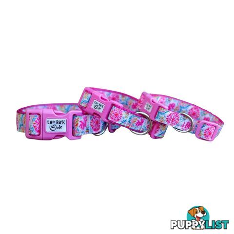 Pink Floral Dog Collar - Hand Made by The Bark Side - TBSFLORS