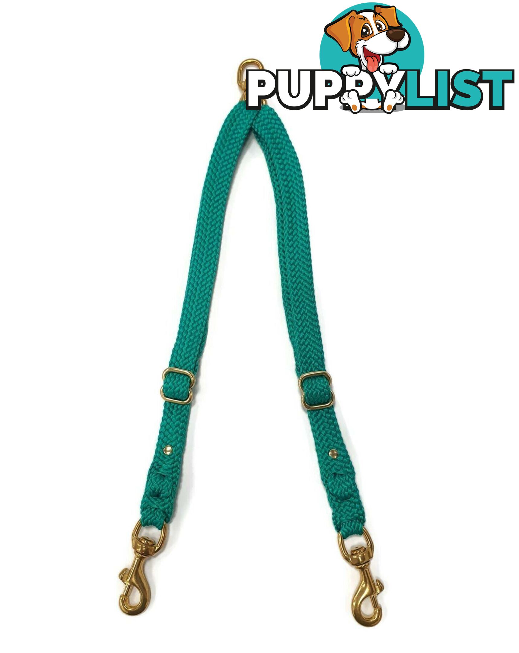 2 Dog Coupler Two Way Twin Walking Lead No Stitching - Yarnix - YNXCOUP-20-BLUYEL