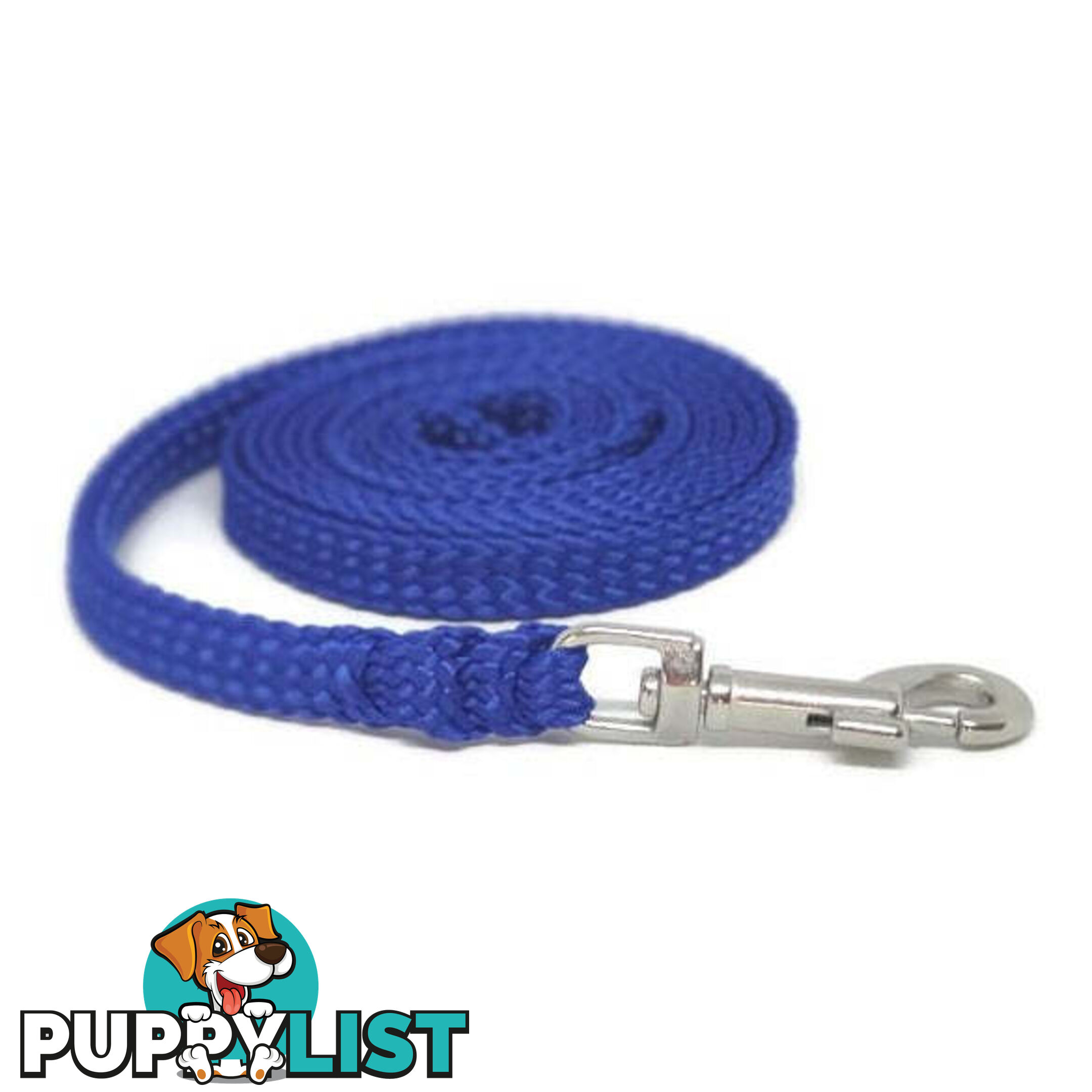 1.8m to 10m Long Dog Lead No Stitching Tough Yarnix 10mm Wide - YNXLD10-10-PUR-SS