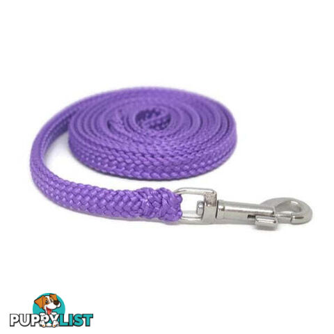 1.8m to 10m Long Dog Lead No Stitching Tough Yarnix 10mm Wide - YNXLD10-10-PUR-SS