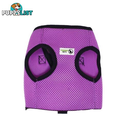 Vest Harness Pet Dog-Cat Step-in Velcro and Buckle Attachments - Moondidley Pets - MDPVESTXLBLK