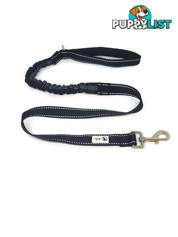 Bungee Dog Lead Nylon w/Reflective Stitching - Moondidley Pets - MDPLDBUNPNK
