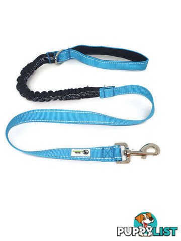 Bungee Dog Lead Nylon w/Reflective Stitching - Moondidley Pets - MDPLDBUNPNK