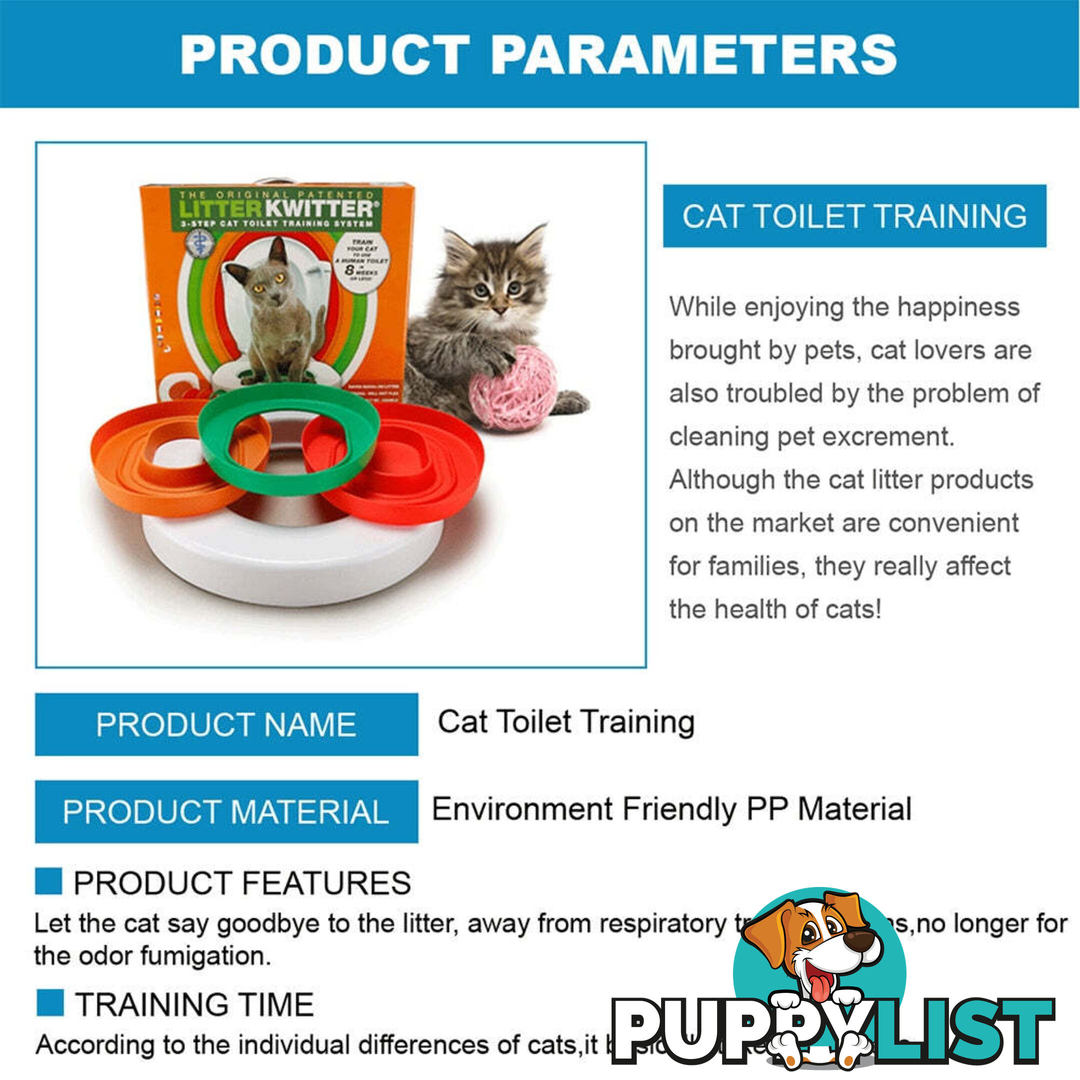 Cat Toilet Training System 3 Step Litter Kwitter Pet Training DVD Instruction - V201-FDZ2021WH8AU