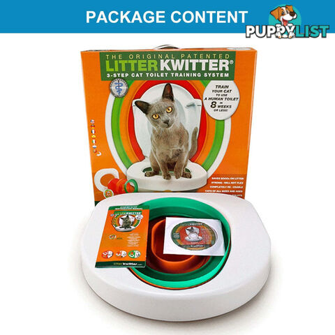 Cat Toilet Training System 3 Step Litter Kwitter Pet Training DVD Instruction - V201-FDZ2021WH8AU