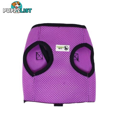 Vest Harness Pet Dog-Cat Step-in Velcro and Buckle Attachments - Moondidley Pets - MDPVESTLPNK