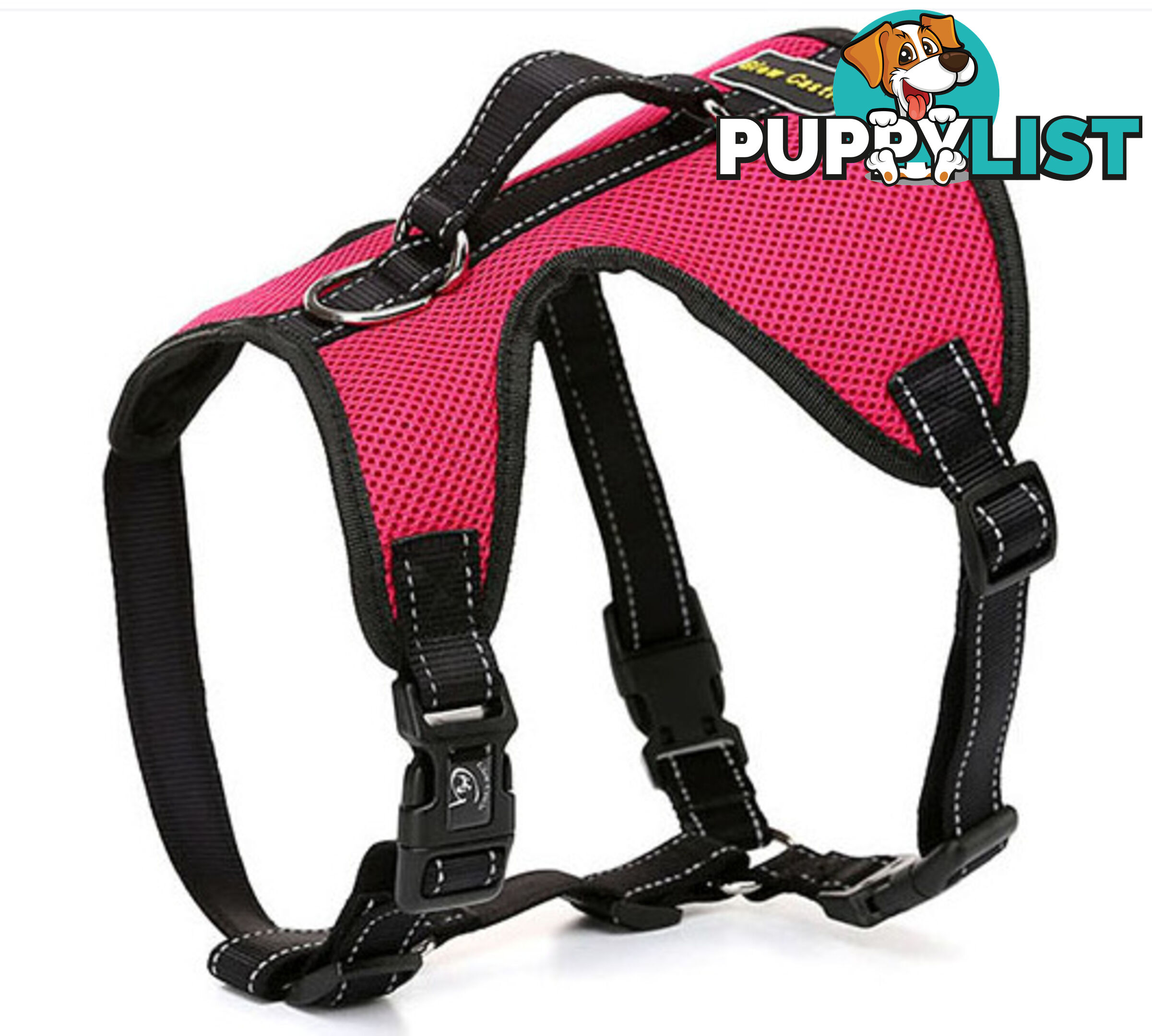 Dog Harness Billi Bob Soft Mesh Reflective Webbing - Moondidley Pets - MDPHARBILXLPUR