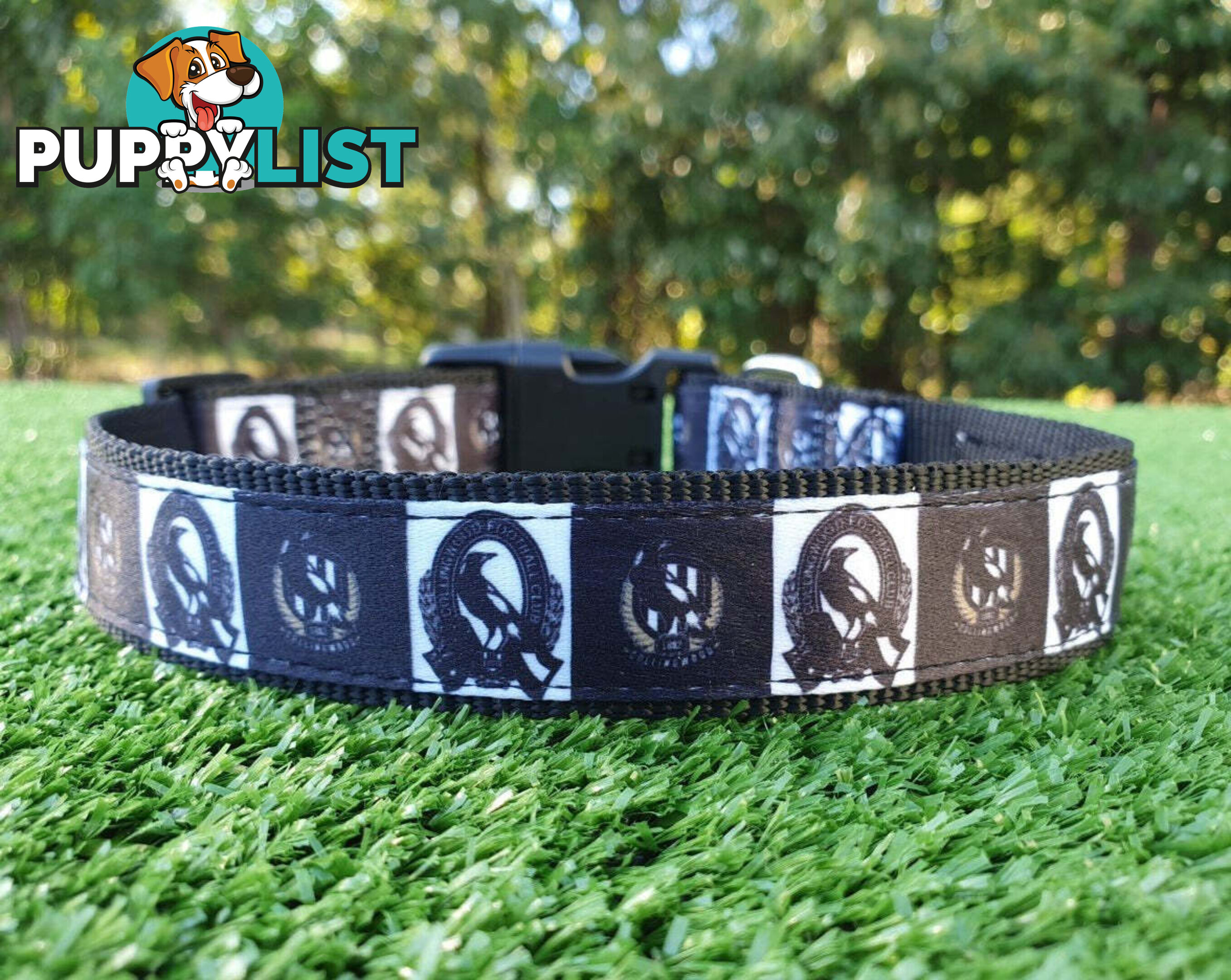 AFL Dog Collars, Footy - Aussie Rules - Moondidley Pets - MDPCOLAFLSWCE