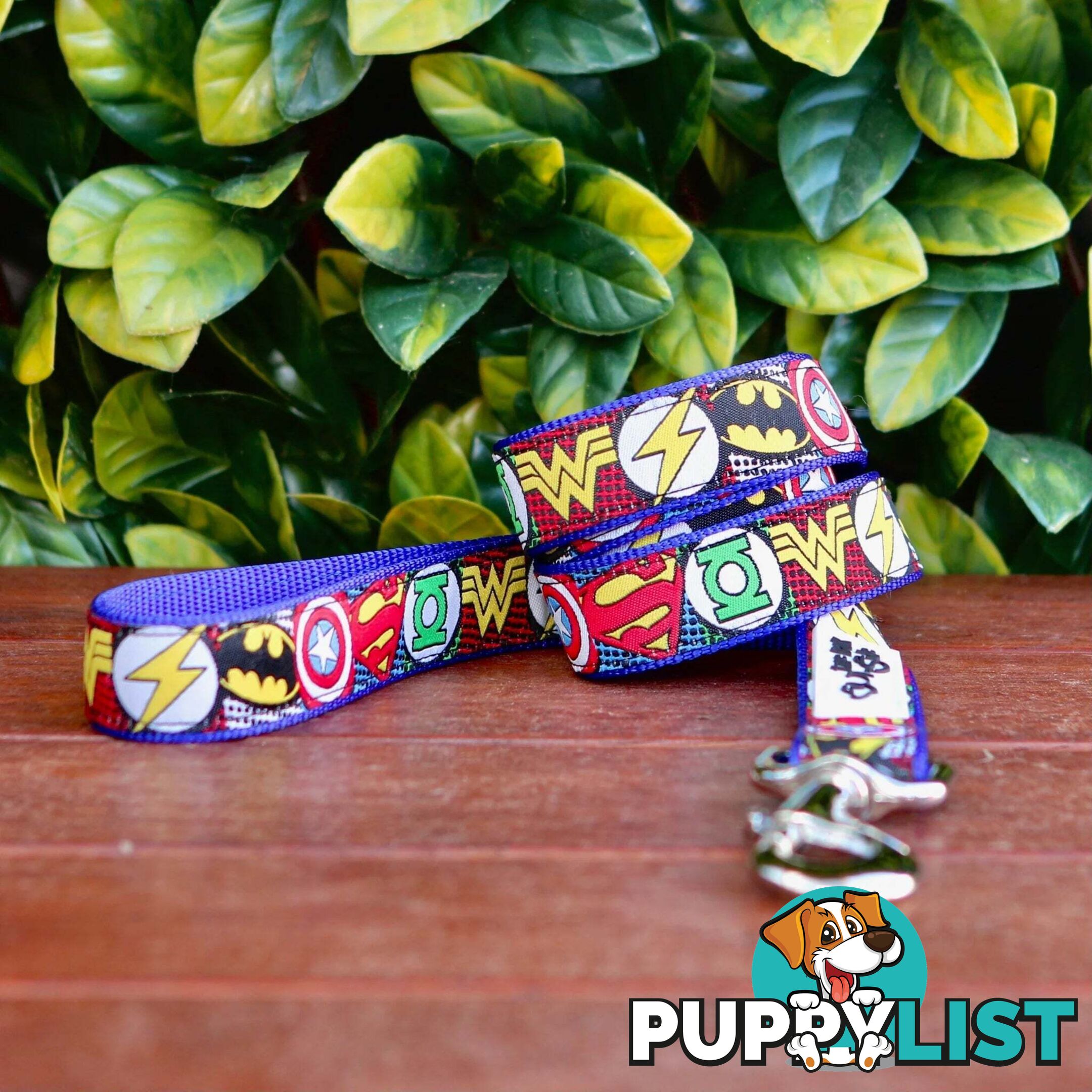 Superhero Dog Lead / Dog Leash - Hand Made by The Bark Side - TBSLDSUPBLK201.5