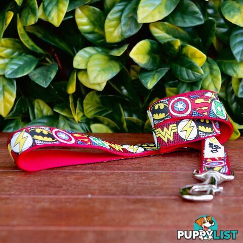 Superhero Dog Lead / Dog Leash - Hand Made by The Bark Side - TBSLDSUPBLK201.5