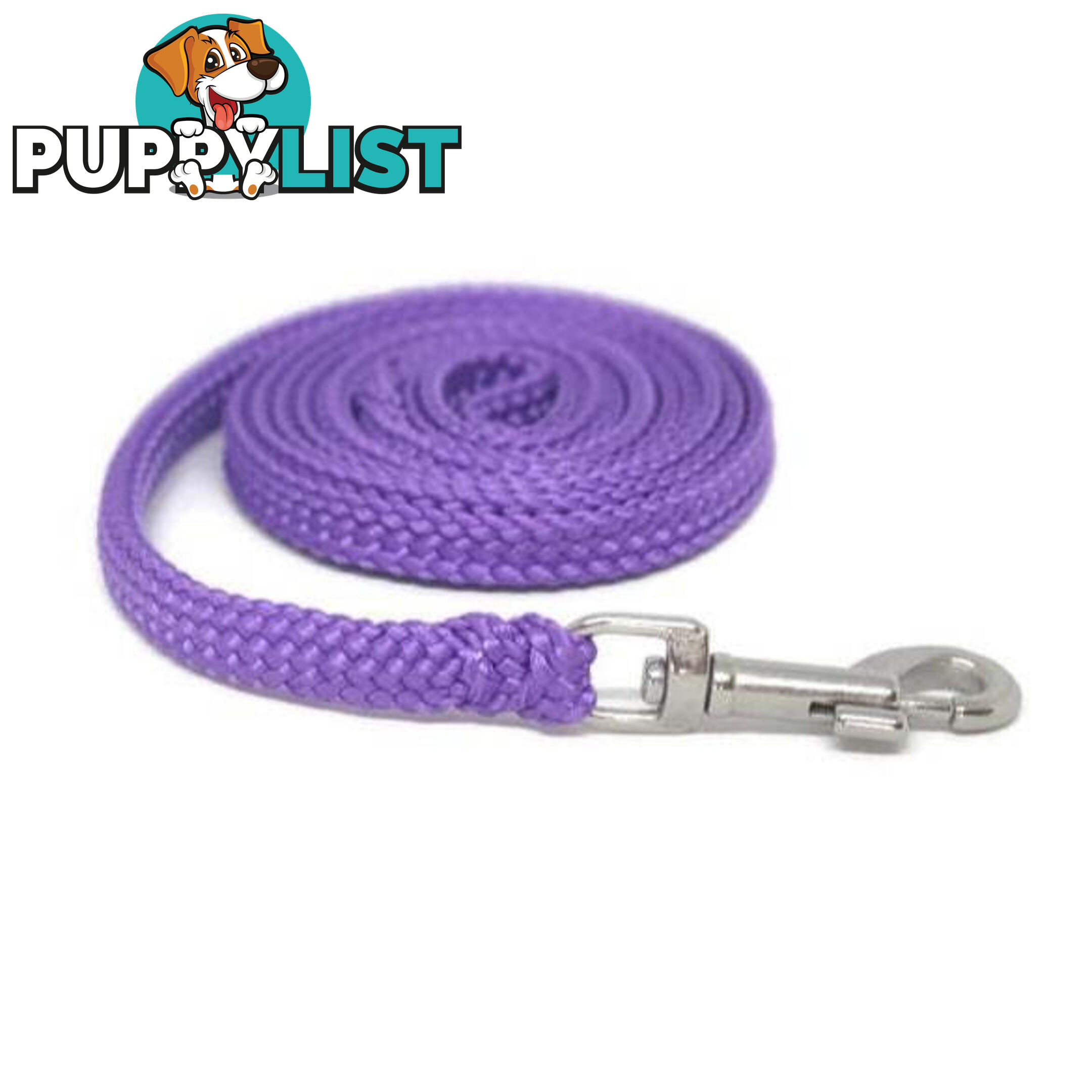 1.8m to 10m Long Dog Lead No Stitching Tough Yarnix 10mm Wide - YNXLD10-1.8-BK-SS