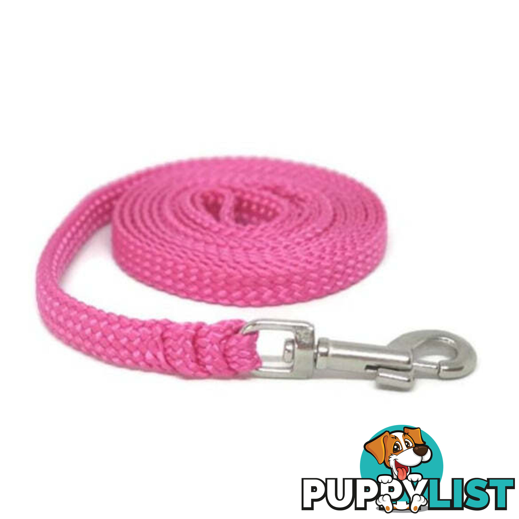 1.8m to 10m Long Dog Lead No Stitching Tough Yarnix 10mm Wide - YNXLD10-1.8-BK-SS