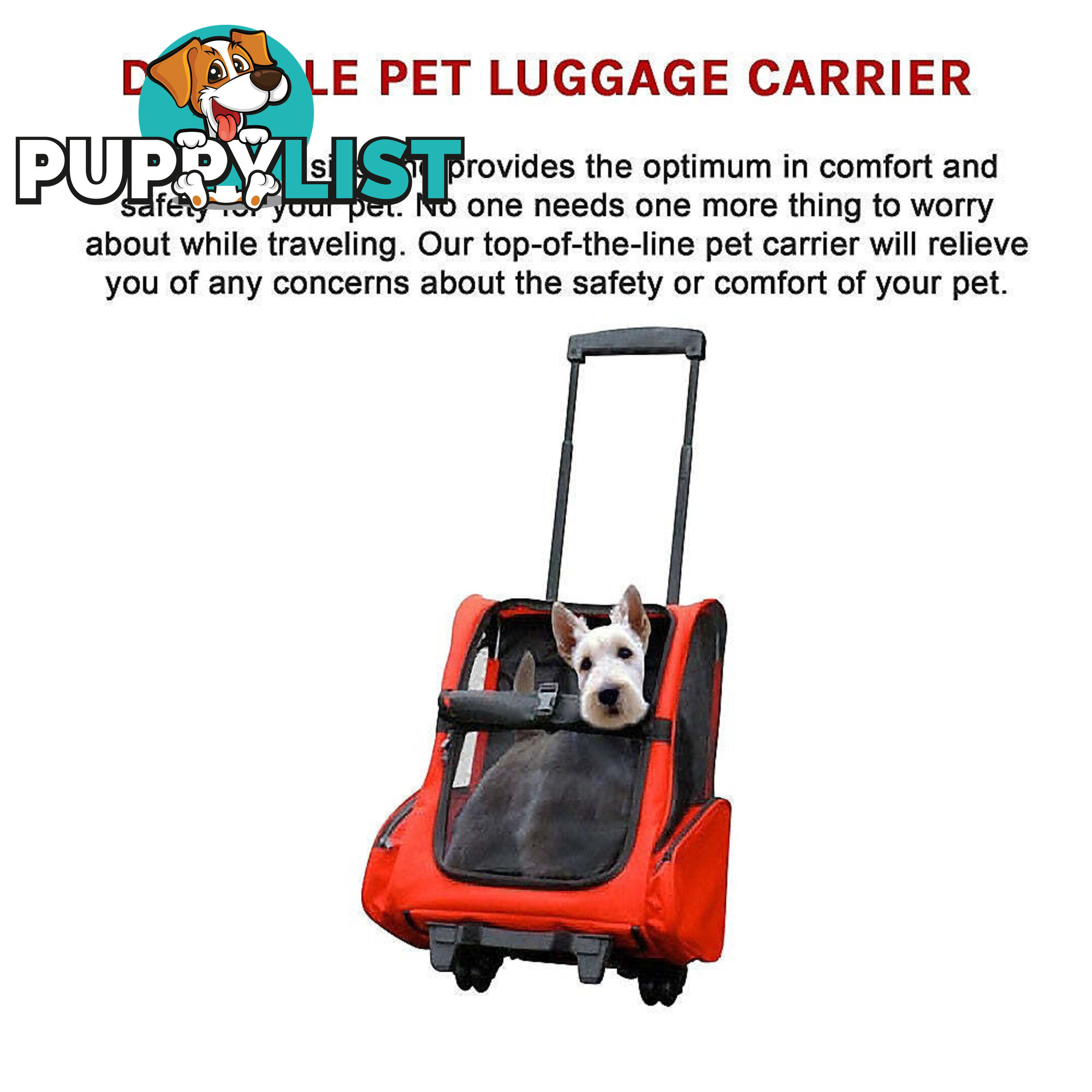 Dog Pet Safety Transport Carrier Backpack Trolley - V63-793955