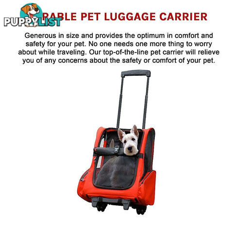 Dog Pet Safety Transport Carrier Backpack Trolley - V63-793955