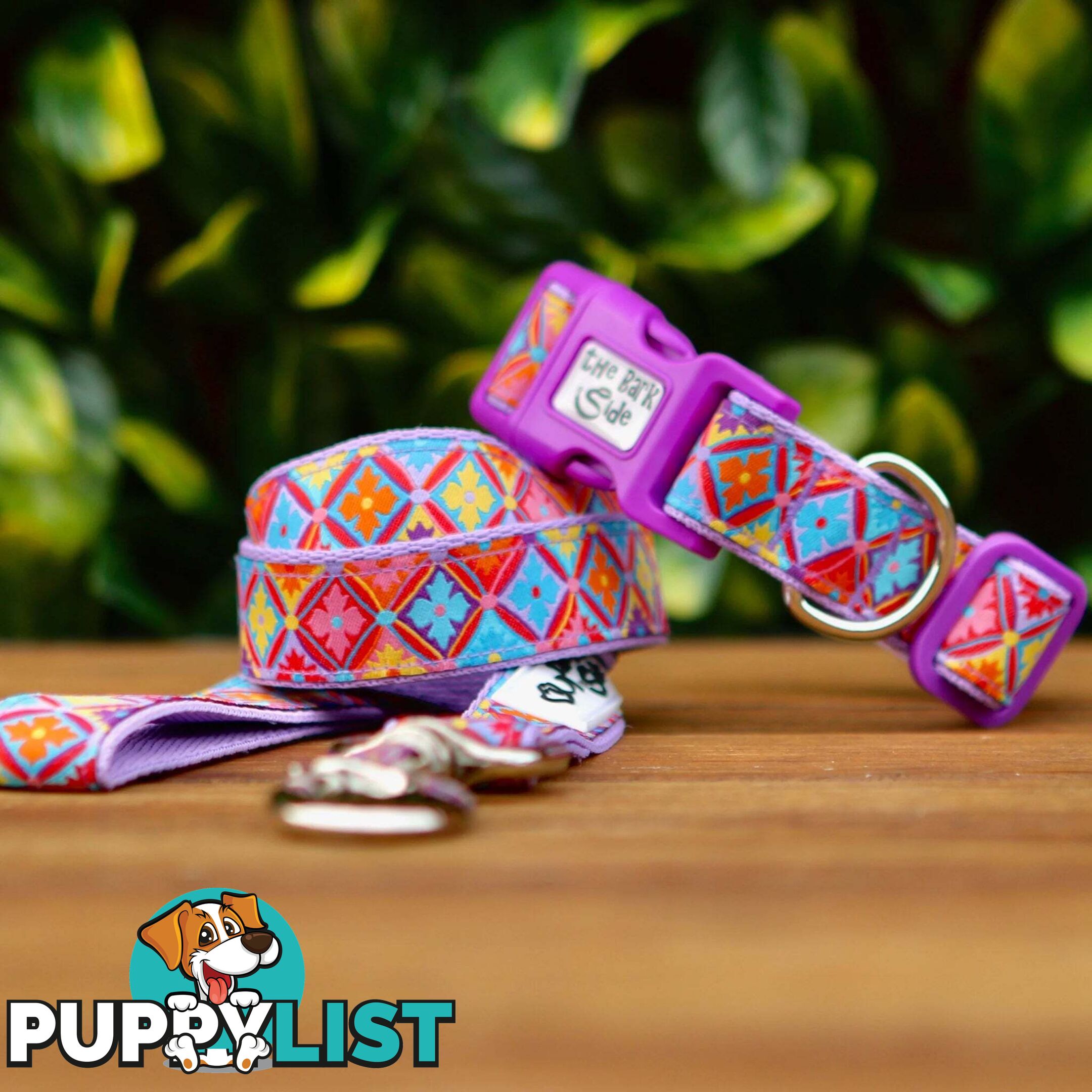Purple Geometric Dog Lead / Dog Leash - Hand Made by The Bark Side - TBSLDGEO201.8