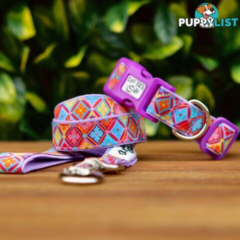 Purple Geometric Dog Lead / Dog Leash - Hand Made by The Bark Side - TBSLDGEO201.8