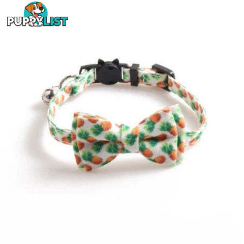 Breakaway Cat Collar & Bow Tie / XS - Hand Made by The Bark Side - TBSBRKXSCHY