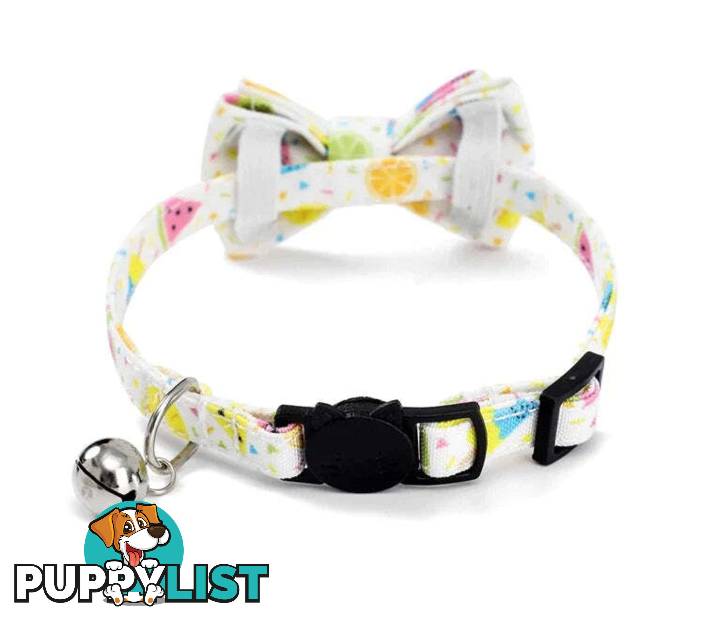 Breakaway Cat Collar & Bow Tie / XS - Hand Made by The Bark Side - TBSBRKXSCHY