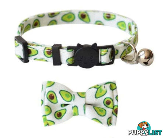 Breakaway Cat Collar & Bow Tie / XS - Hand Made by The Bark Side - TBSBRKXSCHY