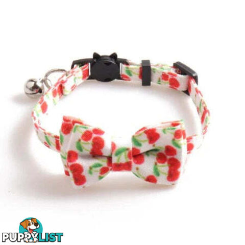 Breakaway Cat Collar & Bow Tie / XS - Hand Made by The Bark Side - TBSBRKXSCHY
