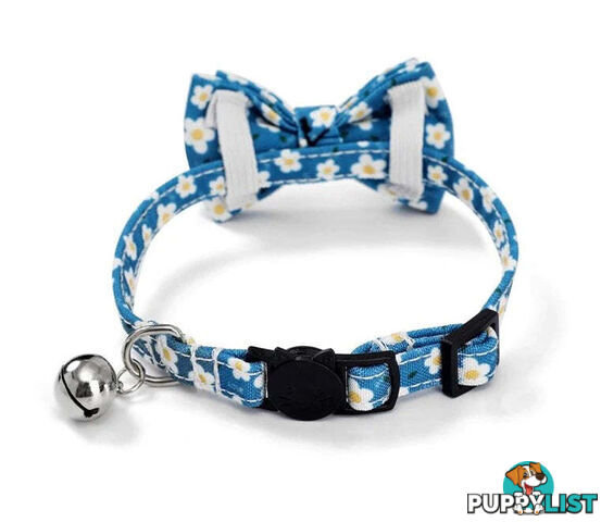 Breakaway Cat Collar & Bow Tie / XS - Hand Made by The Bark Side - TBSBRKXSCHY