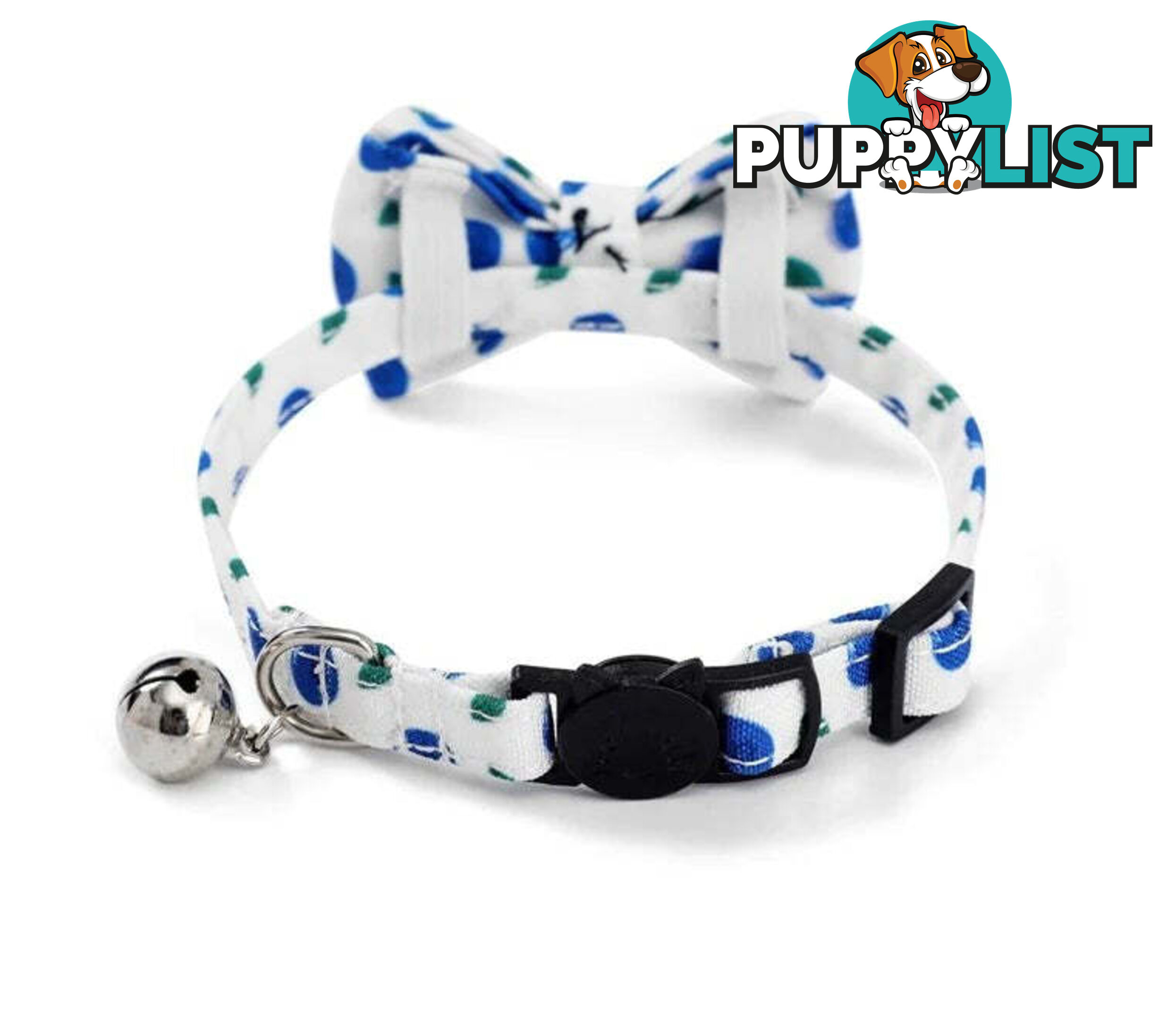 Breakaway Cat Collar & Bow Tie / XS - Hand Made by The Bark Side - TBSBRKXSCHY