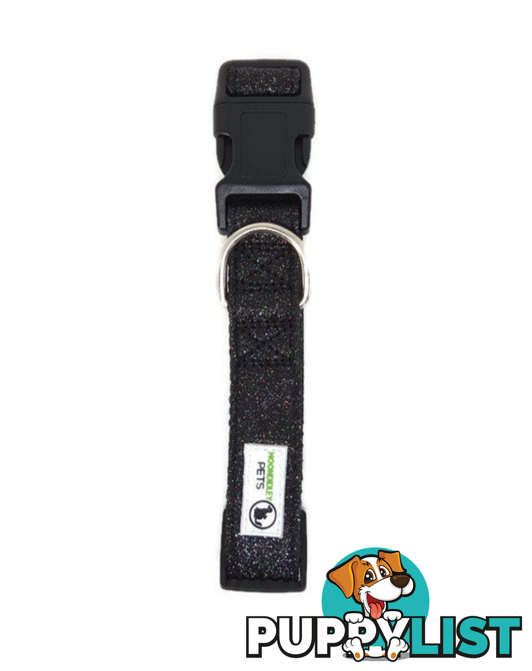 Bling Glitter Overlay Nylon Collar - Breakaway Buckle - Moondidley Pets - MDPCOLBLILTUR