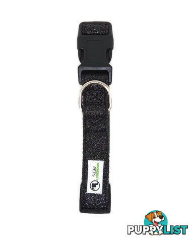 Bling Glitter Overlay Nylon Collar - Breakaway Buckle - Moondidley Pets - MDPCOLBLILTUR