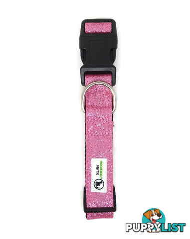 Bling Glitter Overlay Nylon Collar - Breakaway Buckle - Moondidley Pets - MDPCOLBLILTUR