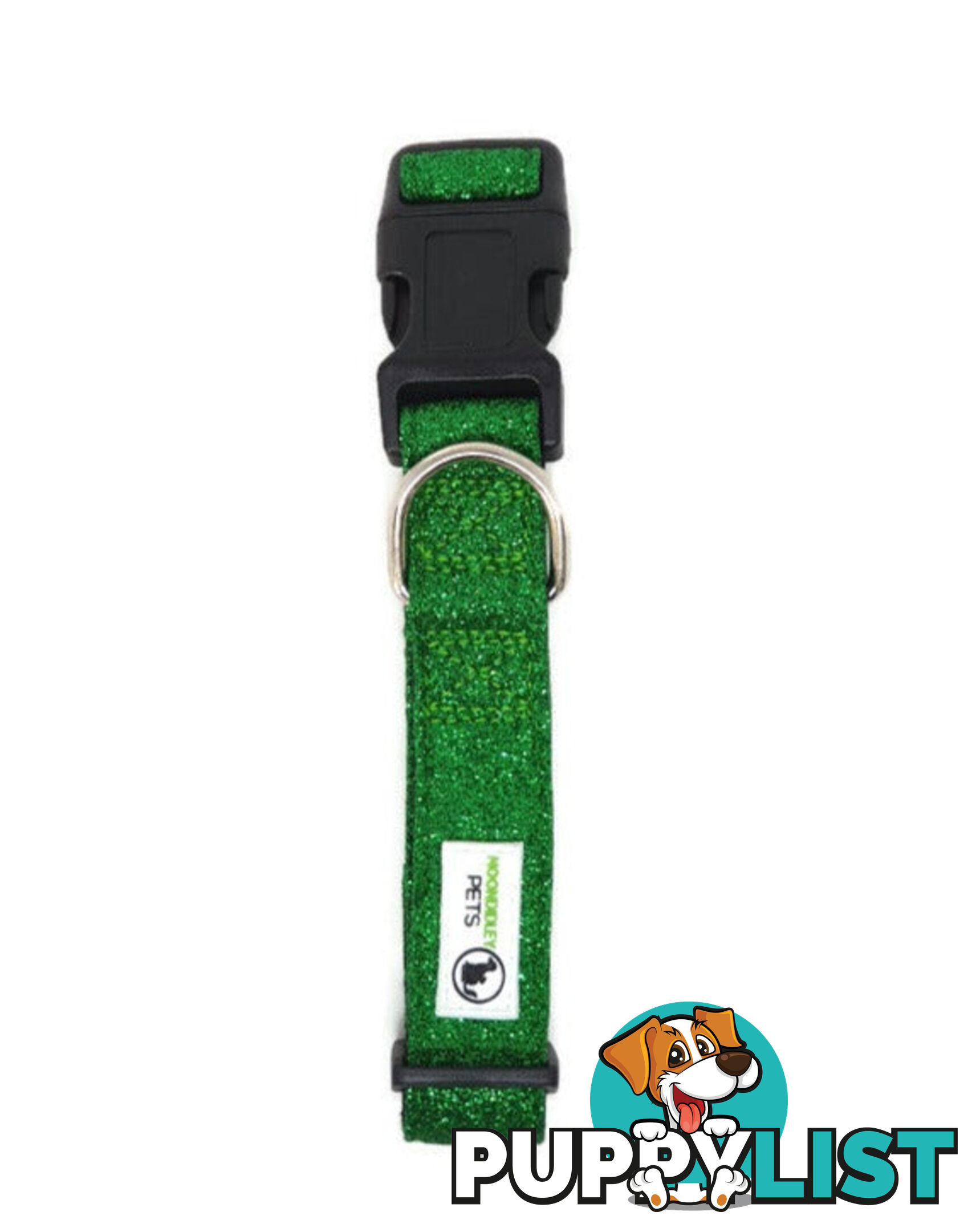 Bling Glitter Overlay Nylon Collar - Breakaway Buckle - Moondidley Pets - MDPCOLBLILTUR