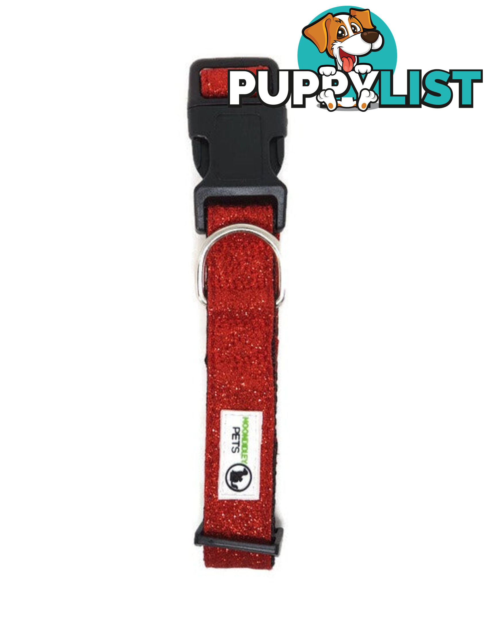 Bling Glitter Overlay Nylon Collar - Breakaway Buckle - Moondidley Pets - MDPCOLBLILTUR