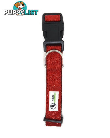 Bling Glitter Overlay Nylon Collar - Breakaway Buckle - Moondidley Pets - MDPCOLBLILTUR