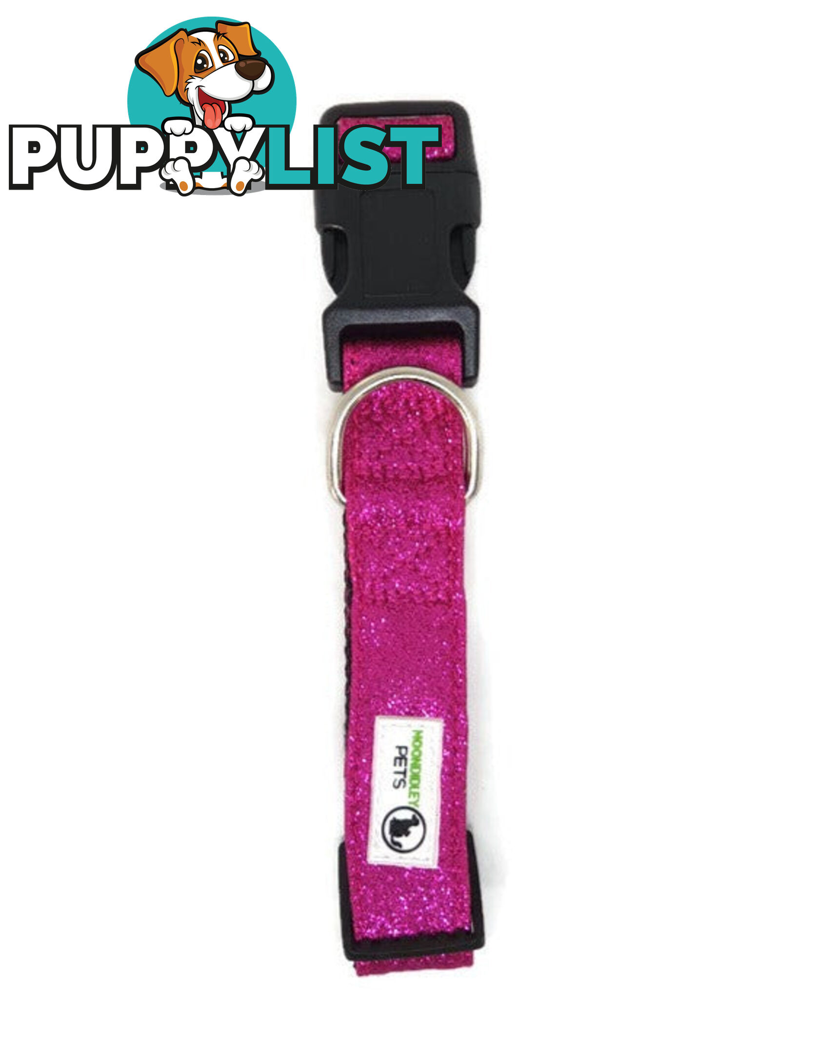 Bling Glitter Overlay Nylon Collar - Breakaway Buckle - Moondidley Pets - MDPCOLBLILTUR