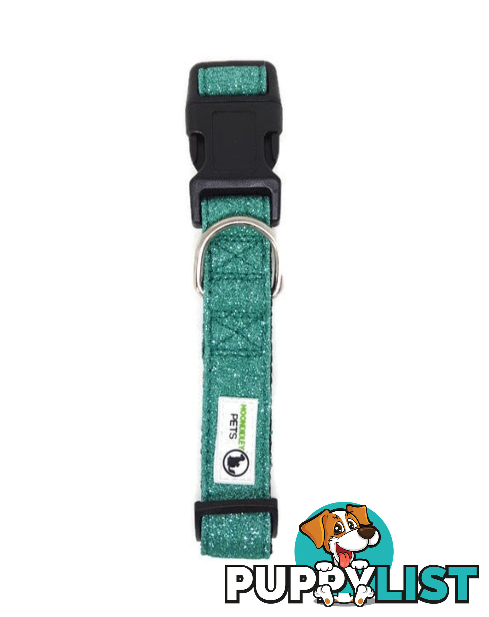 Bling Glitter Overlay Nylon Collar - Breakaway Buckle - Moondidley Pets - MDPCOLBLILTUR