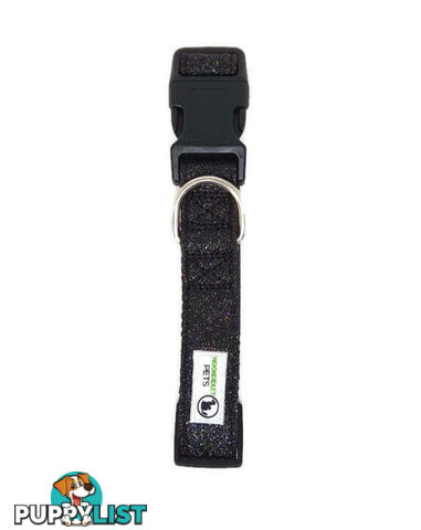 Bling Glitter Overlay Nylon Collar - Breakaway Buckle - Moondidley Pets - MDPCOLBLISRED